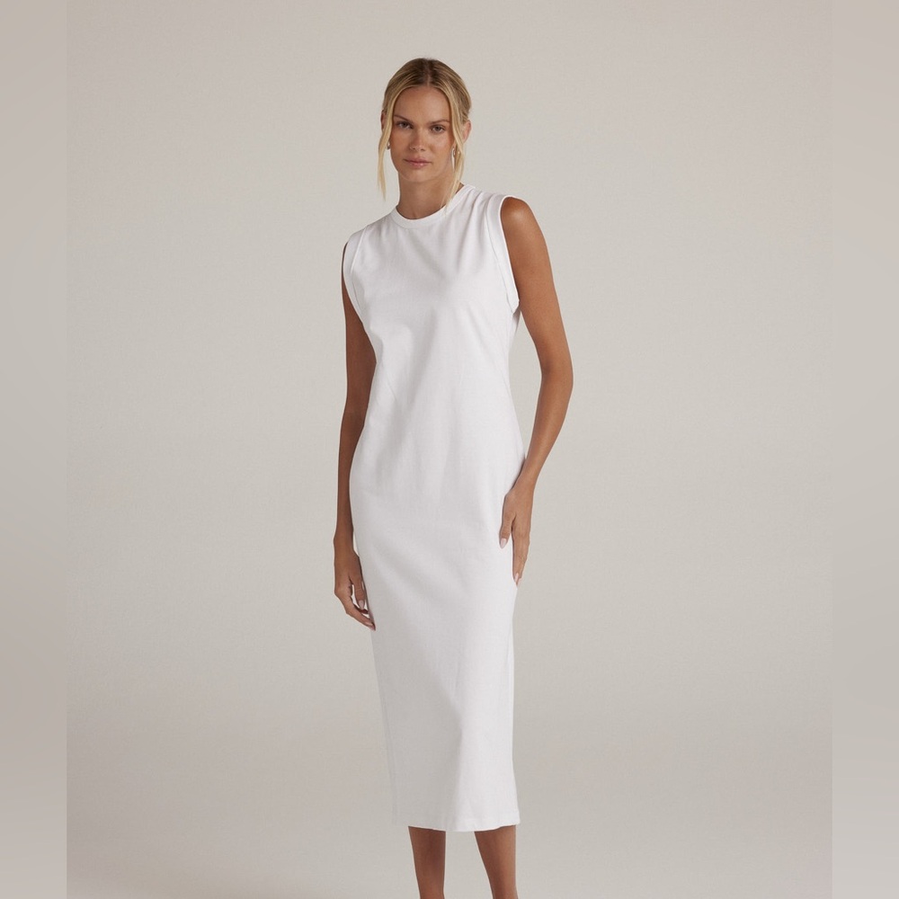 Clyque the label David maxi Small white Normcore minimalist cotton sleeveless